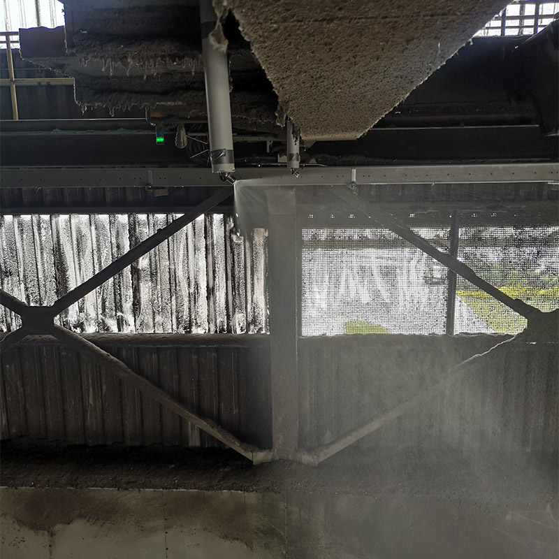 system redukcji pyłów wybuchowych w hali zasypu pieca